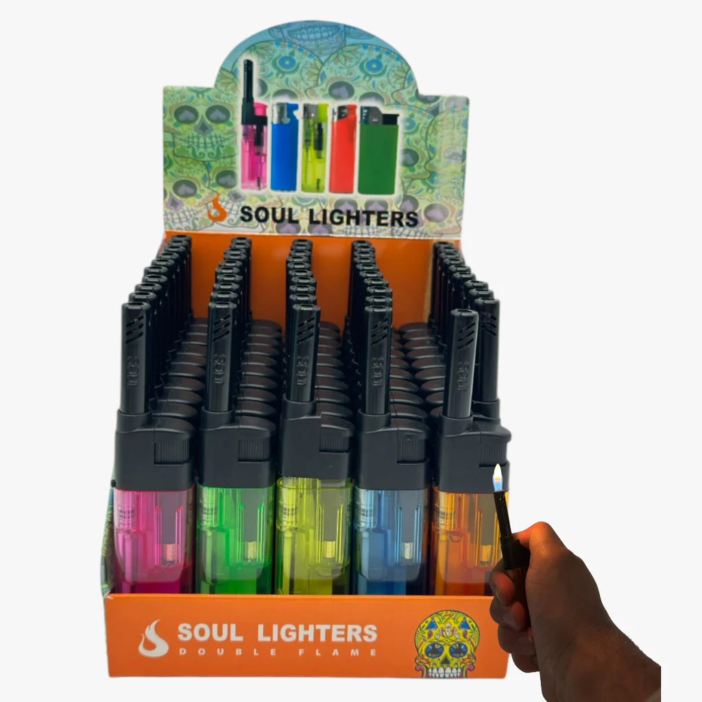 SOUL SINGLE FLAME BBQ LIGHTER/ CLEAR